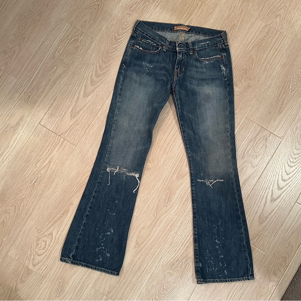 Abercrombie & Fitch Vintage 5 Pocket Distressed Blue Flare Jeans
